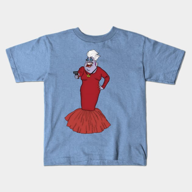 Sea Witch Mashup Kids T-Shirt by Jim_Nauseum